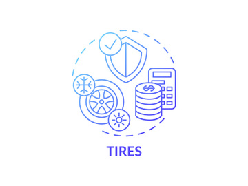 Tires concept icon preview picture