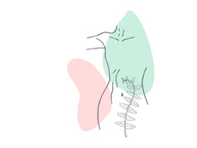 Line art portrait woman, Flower face one line vector illustration