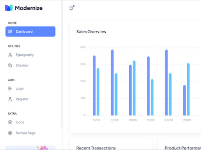 Modernize Free NextJS Admin Dashboard Template