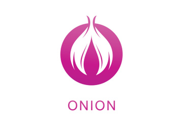 Onion logo vector , red onion icon . illustration Simple onion symbol preview picture