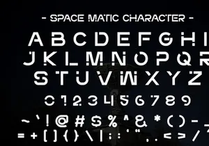 Space Matic - Futuristic Font