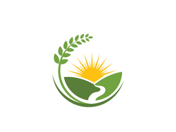 Sun farm logo Vector icon design illustration preview picture