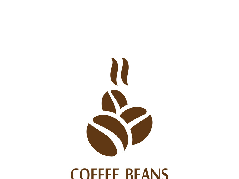 Premium coffee bean logo design.