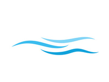 Water wave vector icon illustration