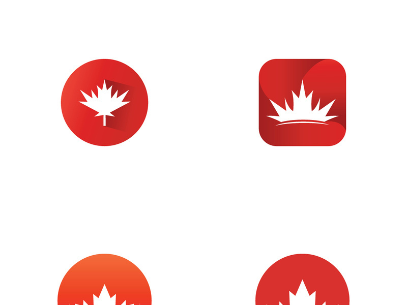 Canadian maple leaf logo design with a creative idea.