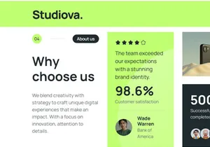 Studiova Bootstrap Website Template