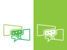 Speech bubble icon logo template vector illustration