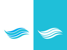 Wave beach vector illustration design logo