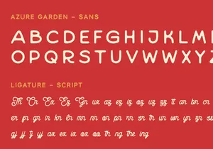 Azure Garden - Vintage Script