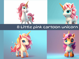 Cute little pink unicorn preview picture