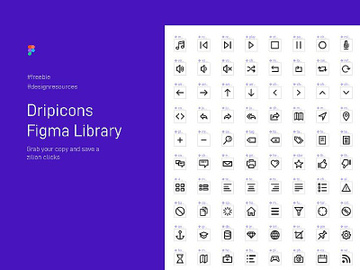 200 Dripicons Figma Library preview picture
