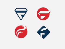 F letter Logo template vector  initials sign