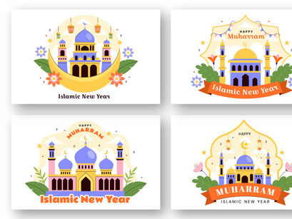 10 Happy Islamic New Year Illustration