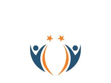 People star logo design to achieve a success or dream.