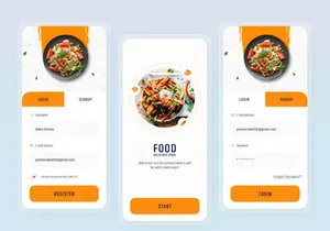 Food App UI Kits - Light