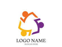 Community, network and social icon design template