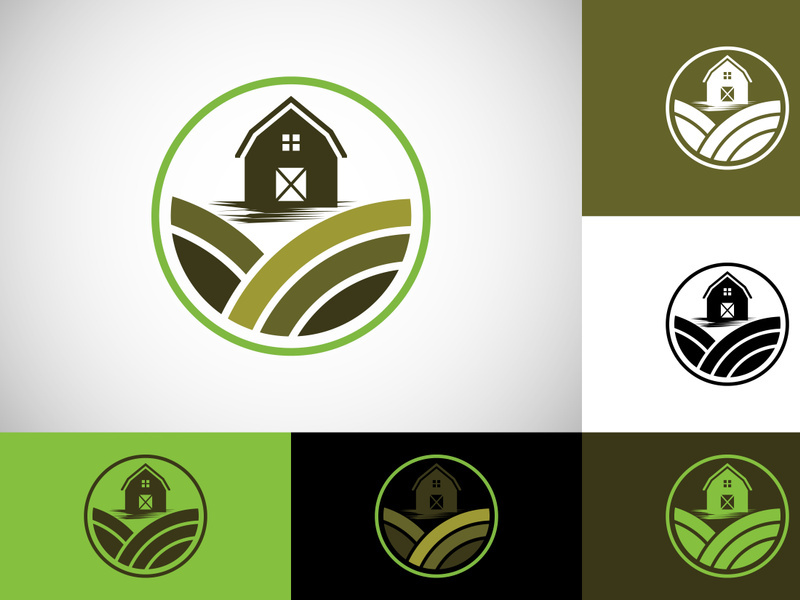 Farm House concept logo Template, Agriculture icon sign symbol