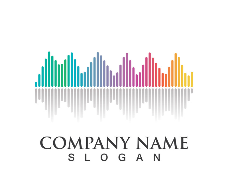 Sound waves vector illustration design template