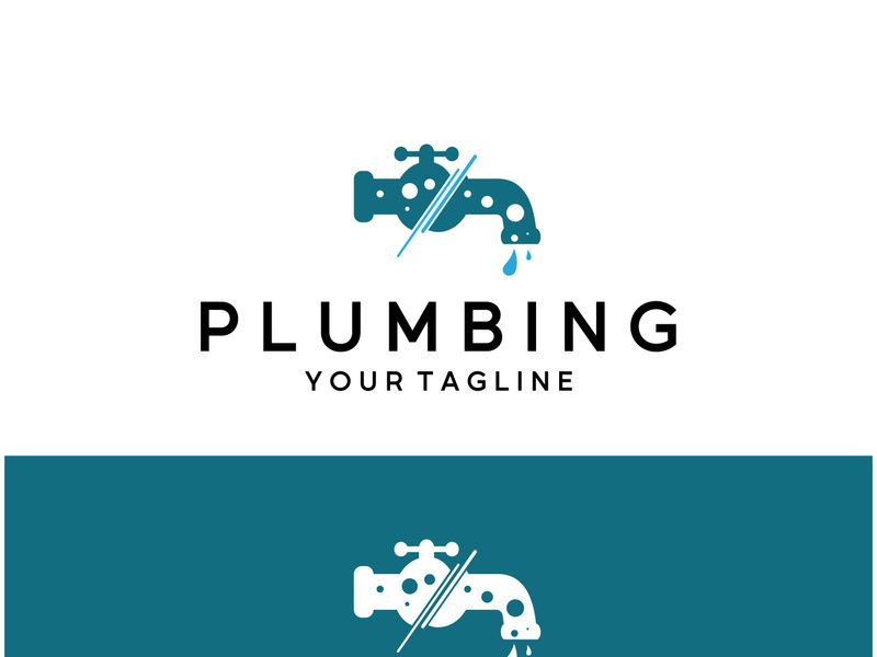 Plumbing logo vector design template. water pipe logo design.Leaking water logotype,Design Concept, Creative Symbol, Icon