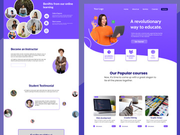 E- Learning Landing Page Ui preview picture