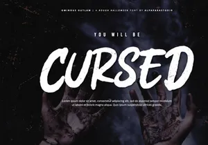 Ominous Outlaw - Rough Display Font