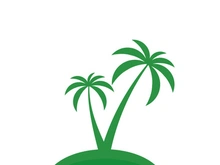 Palm tree summer logo template vector illustration