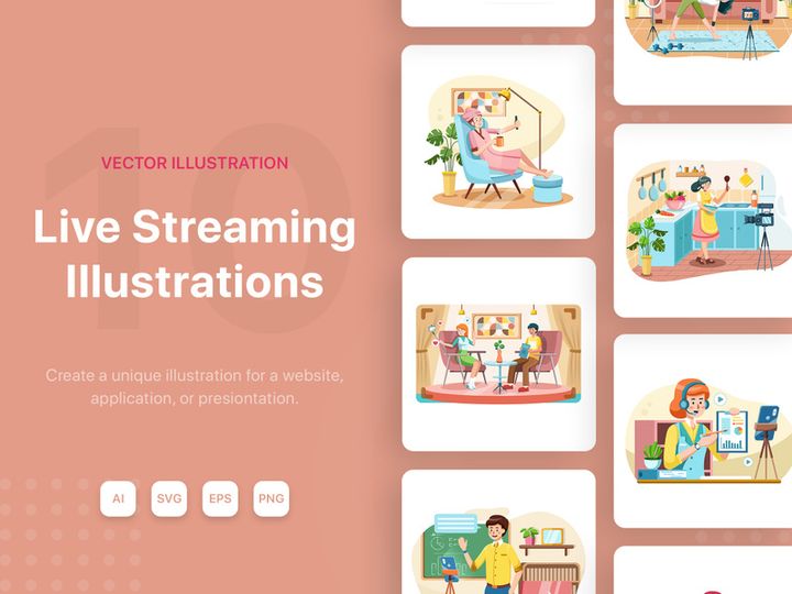 M140_Live Streaming Illustrations