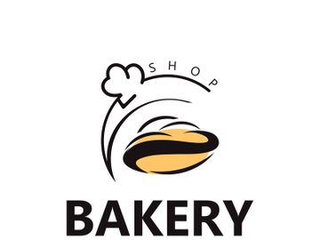 Bread Vintage style Logo Design Vector, label product Bake shop Homemade template preview picture