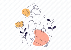 6 Pregnancy Vector Illustration