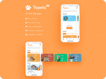 TEPETS - Pets Care Ui Kit Design preview picture