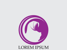 Hijab logo black background vector