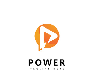 Letter P  power logo icon vector design preview picture