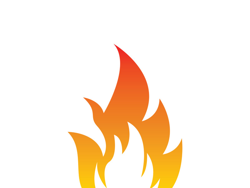 Fire logo design illustration and fire symbol icon vector