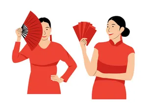 Lunar New Year Celebration Flat Vector