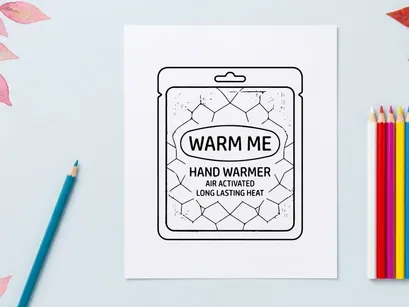 Hand warmer pouch with winter text for cold weather relief and holiday gifting solutions