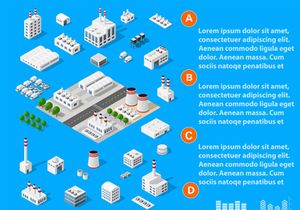 Isometric set infographics