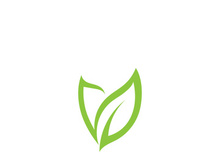 Green leaf ecology nature element vector icon