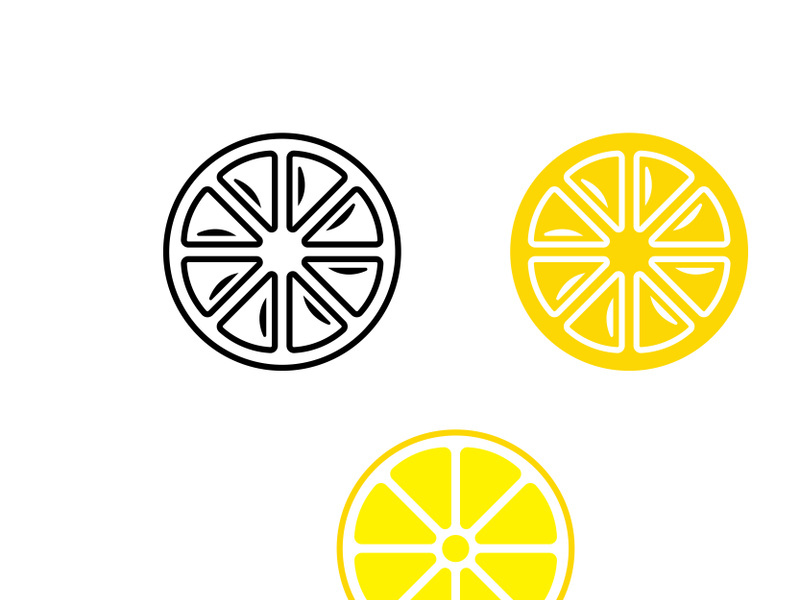 Fresh lemon fruit vector illustration icon