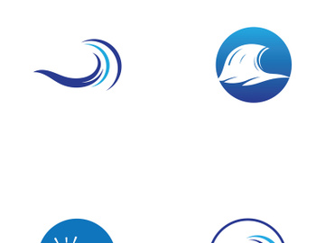 Ocean water wave wave logo design. preview picture