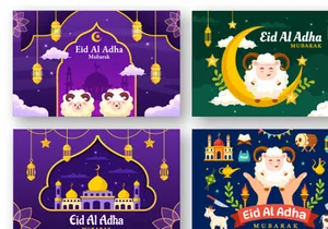22 Happy Eid Al Adha Mubarak Illustration