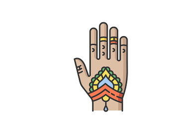 Mehndi RGB color icon preview picture