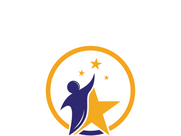 People star logo design to achieve a success or dream. preview picture