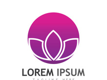 Colorful lotus flower logo design.