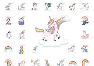 Unicorn rainbow cartoon magic