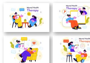 10 Mental Health Therapy Session Illustration