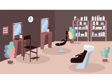 Beauty salon flat color vector illustration preview picture