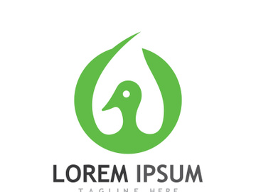 Natural green leaf logo design. preview picture