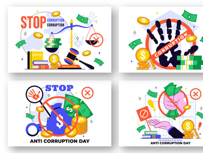 10 International Anti Corruption Day Illustration