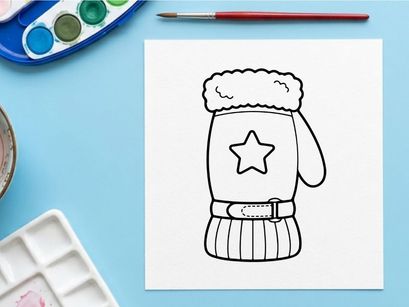 Cute cartoon Christmas sweater with star and fluffy white trim for festive holiday wear