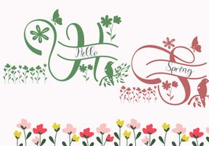 Cute Spring Monogram
